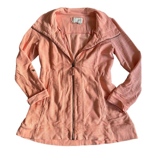Women’s Saturday Sunday Anthropologie Orange Full Zip Sweatshirt Size Medium - Picture 1 of 10